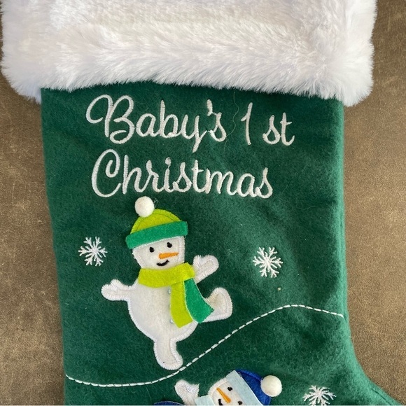 Holiday Home Christmas Stocking Baby's First Christmas 3D Snowman Xmas Gift - Picture 3 of 8
